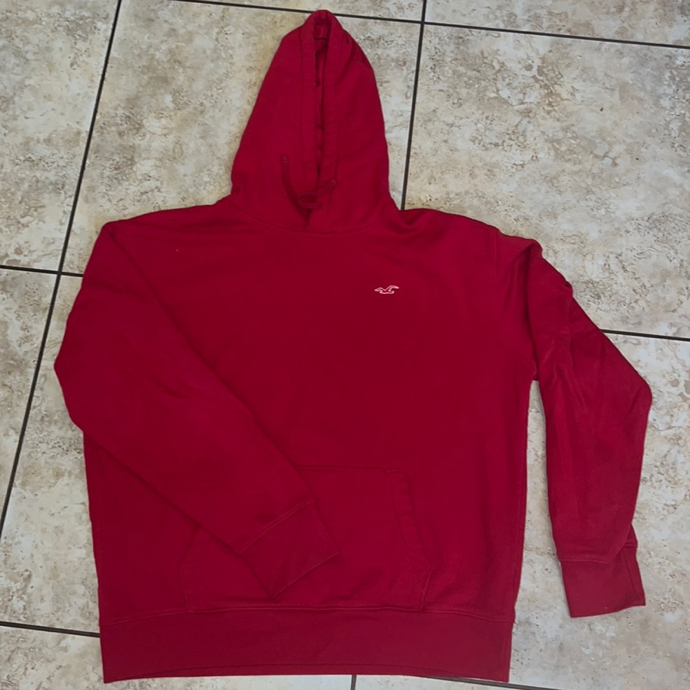 Hollister men’s hoodies size XL Red color